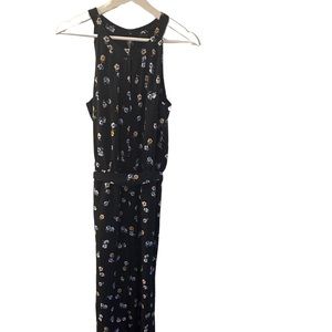 Navy floral jumpsuit